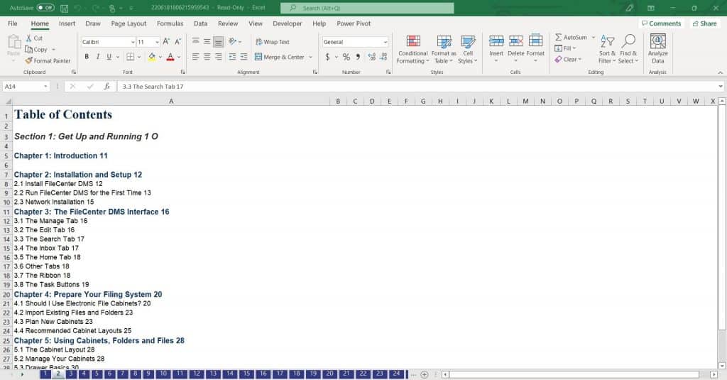 The converted PDF is available in Excel with its original text and formatting