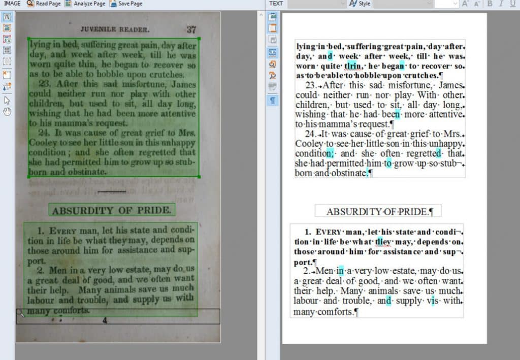 OCR “reads” images of text to convert them into a machine-readable language