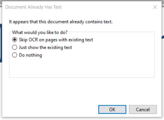 FileCenter allows you to use OCR on images contained in your PDF