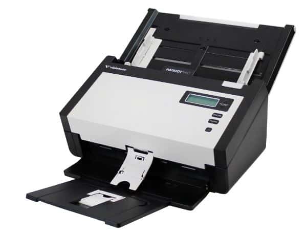 The Visioneer Patriot H80 can handle high volumes of duplex documents